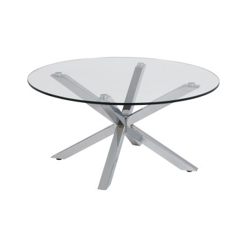 Salontafel LUCA 82 cm helder/zilver