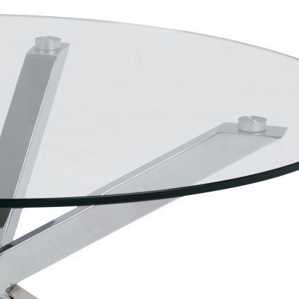 Salontafel LUCA 82 cm helder/zilver