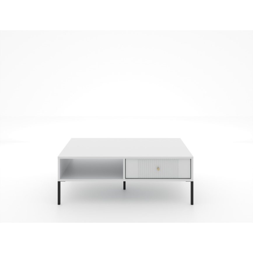 Salontafel LUE 104x68 cm wit/zwart
