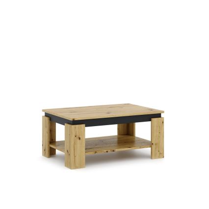 Salontafel LUNO artisan eik/zwart