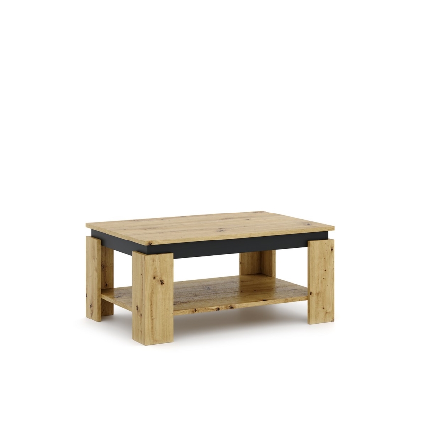 Salontafel LUNO artisan eik/zwart