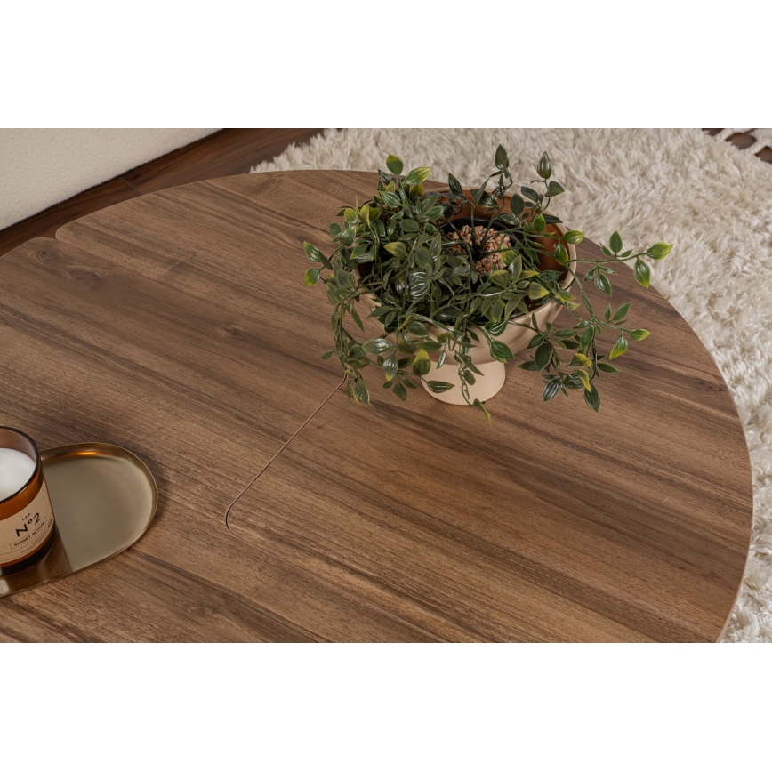 Salontafel LUVIA notenhout