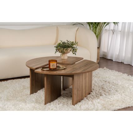 Salontafel LUVIA notenhout