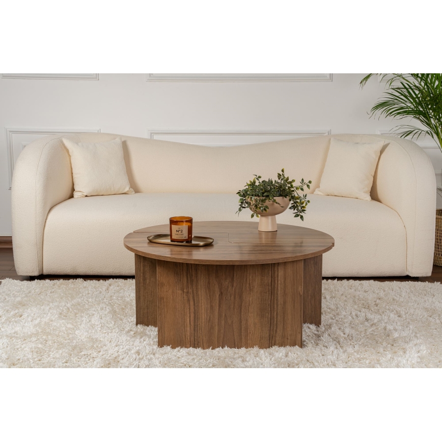 Salontafel LUVIA notenhout