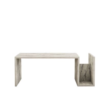 Salontafel MONEL, marmerlook, grijs