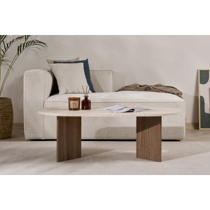 Salontafel NEL 119x60 cm beige/walnoot