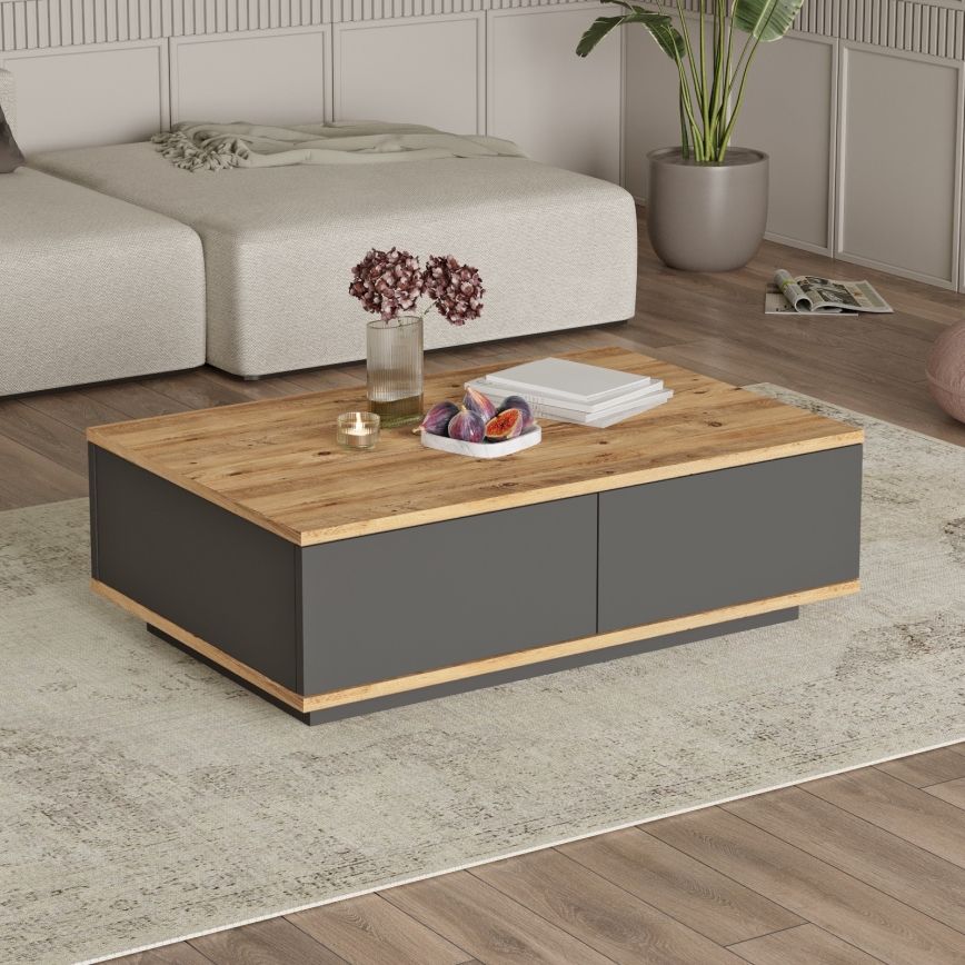 Salontafel NEL grenen/antraciet