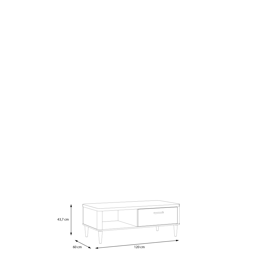 Salontafel NOR bruin/beige