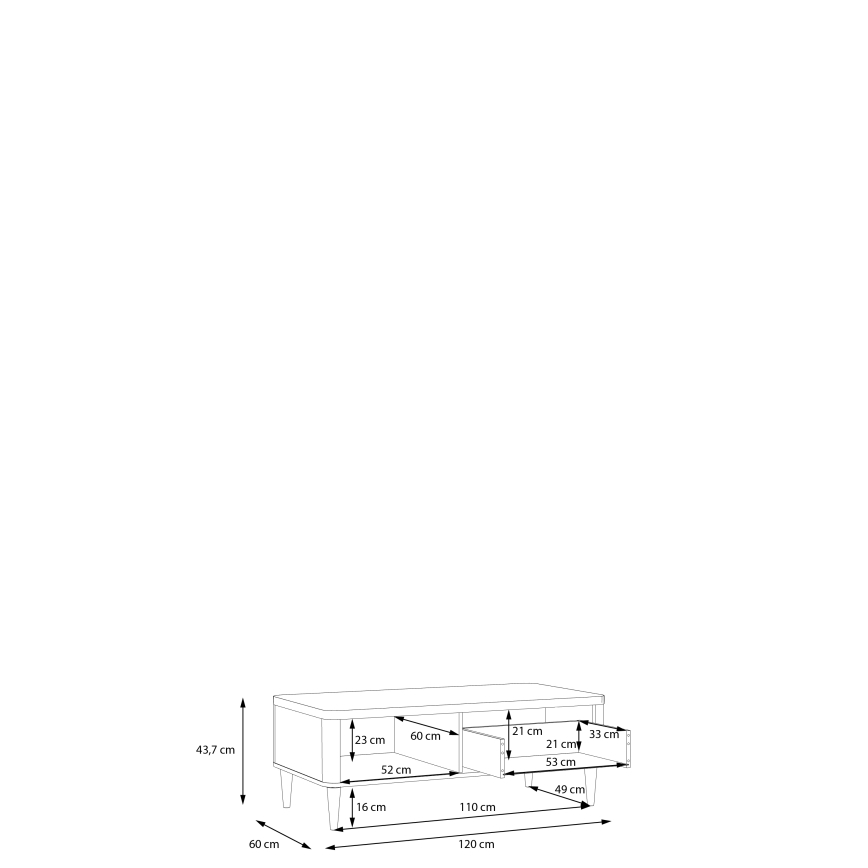 Salontafel NOR bruin/beige