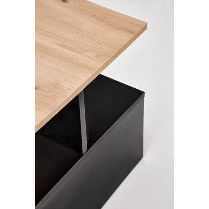 Salontafel NOTE 90x51 cm zwart/artisan eiken