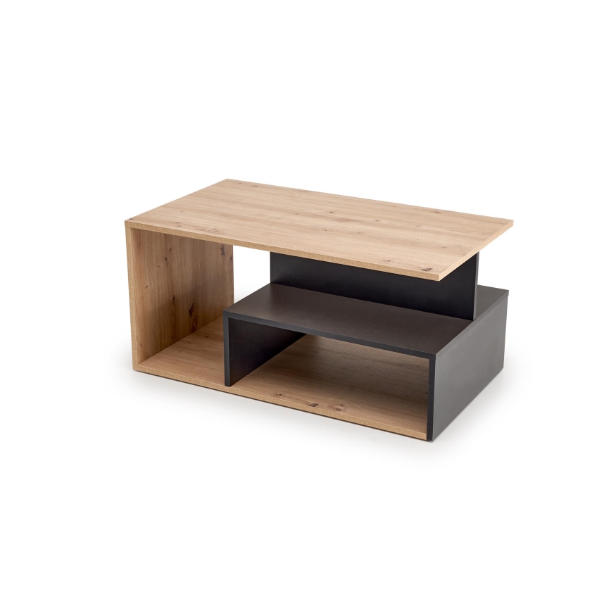 Salontafel NOTE 90x51 cm zwart/artisan eiken