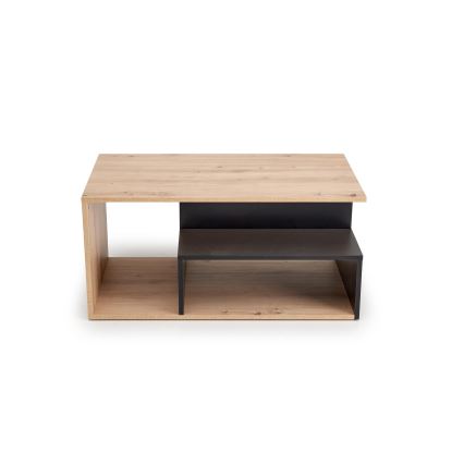 Salontafel NOTE 90x51 cm zwart/artisan eiken