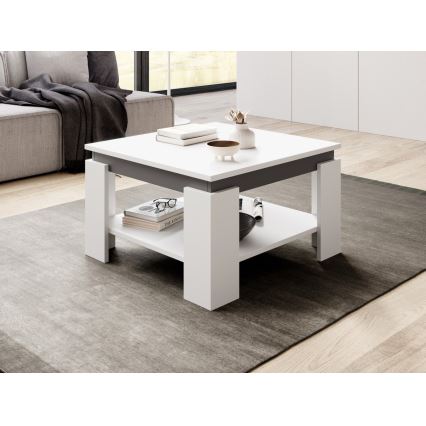 Salontafel OLAF wit/antraciet