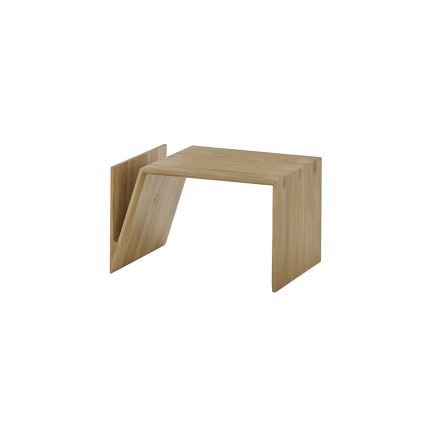 Salontafel met verticale en horizontale verstelopties PRISM 60x40 cm eiken