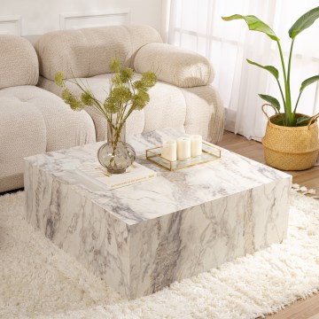 Salontafel PRIZMA 35x90 cm met marmerlook
