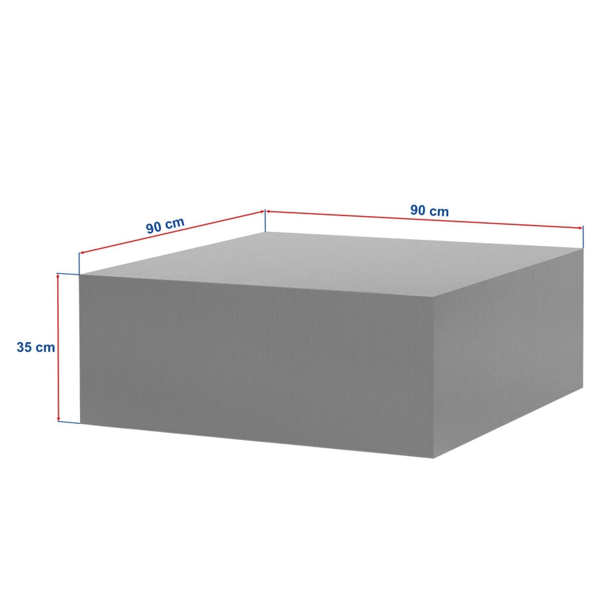 Salontafel PRIZMA 90 x 90 cm, eiken