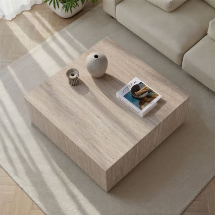 Salontafel PRIZMA 90x90 cm beige