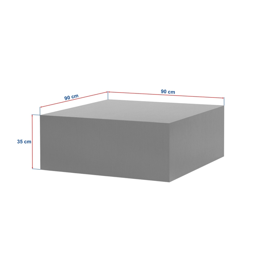 Salontafel PRIZMA 90x90 cm beige