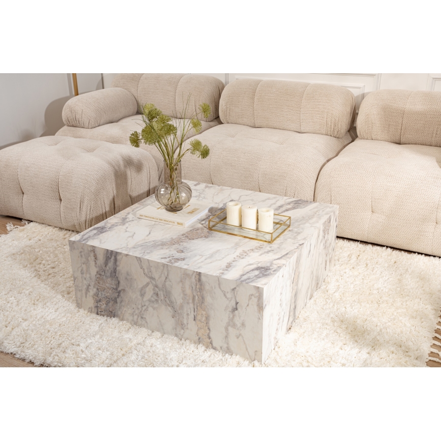 Salontafel PRIZMA 90x90 cm marmer