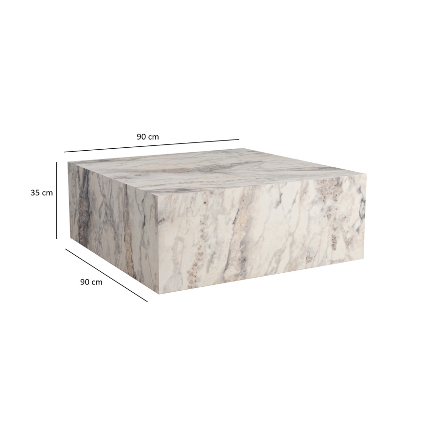 Salontafel PRIZMA 90x90 cm marmer