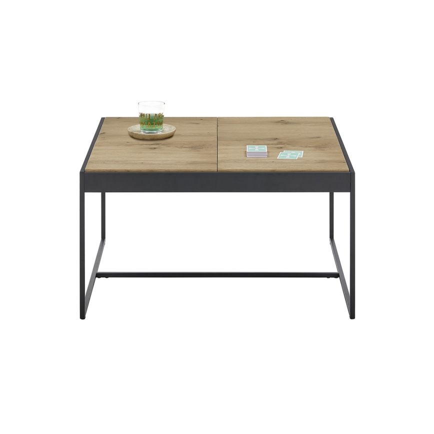 Salontafel PULSE 83x83 cm eiken/zwart