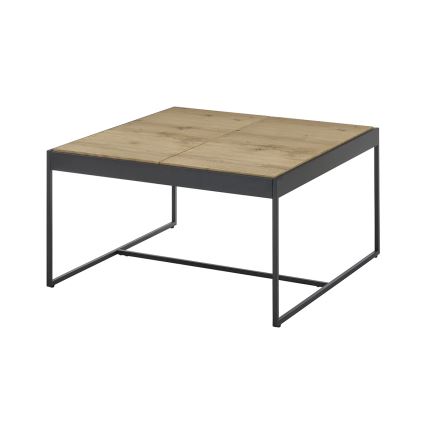 Salontafel PULSE 83x83 cm eiken/zwart