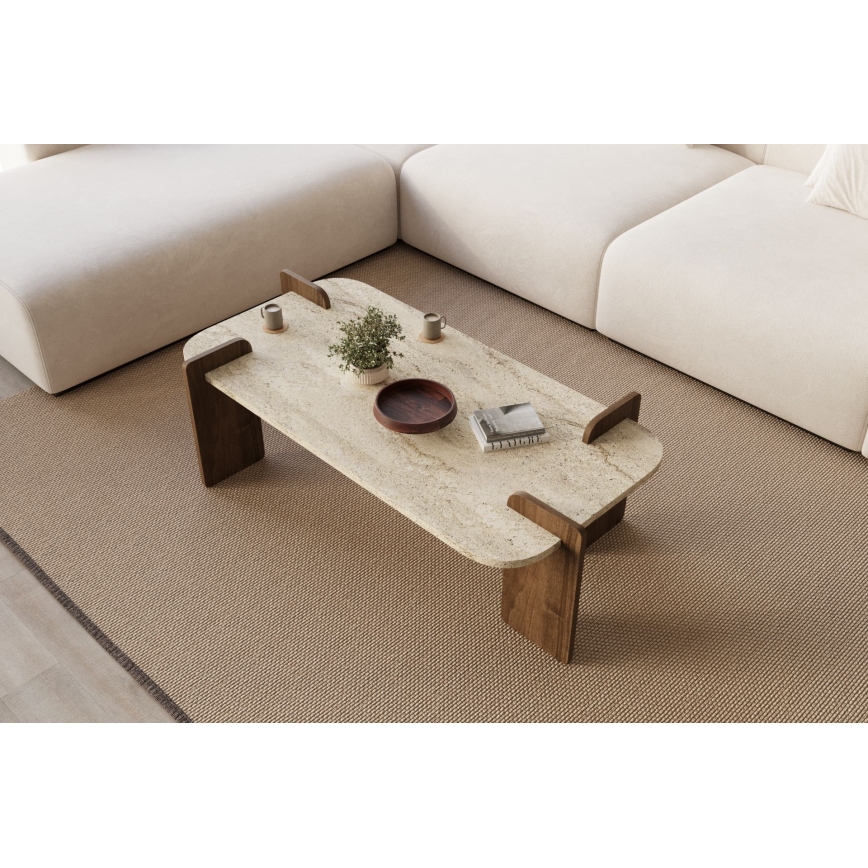 Salontafel PURO 120x60 cm walnoot/beige