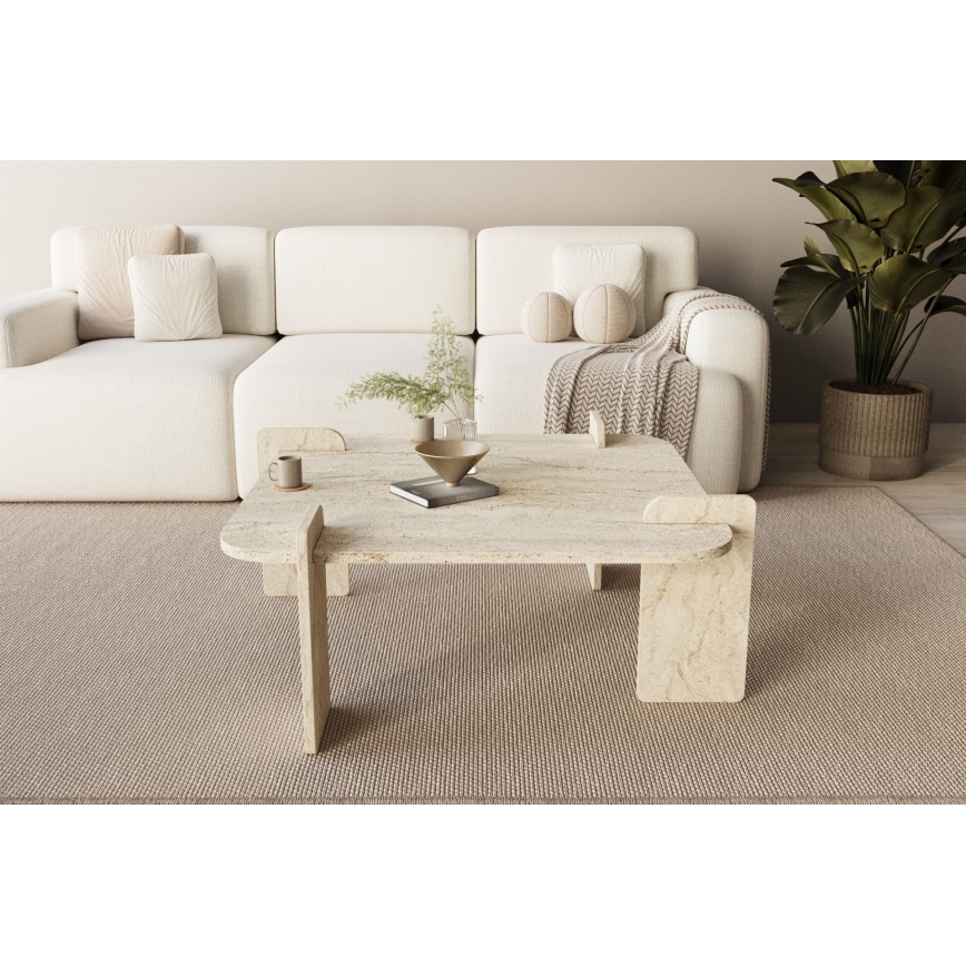 Salontafel PURO 90x90 cm beige
