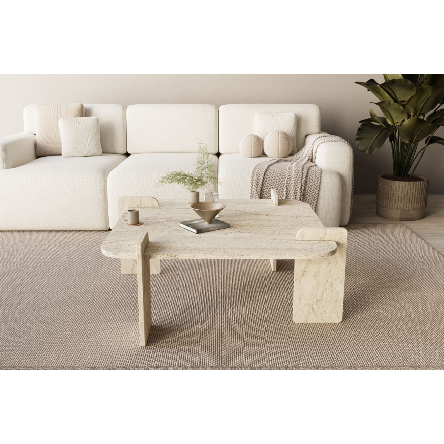 Salontafel PURO 90x90 cm travertijn