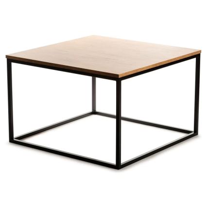 Salontafel QUAD 50x80 cm zwart/bruin