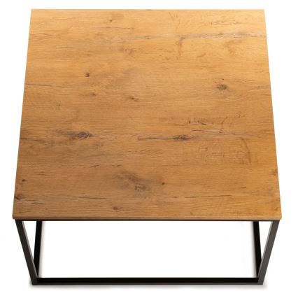 Salontafel QUAD 50x80 cm zwart/bruin