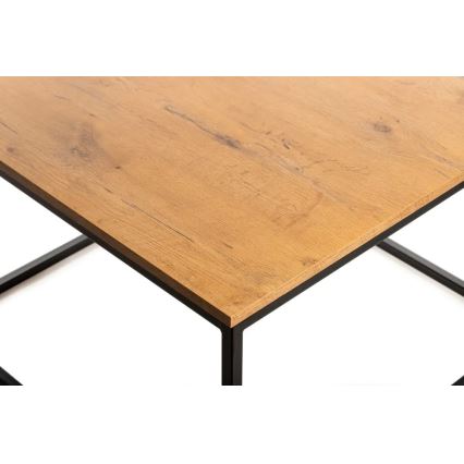 Salontafel QUAD 50x80 cm zwart/bruin