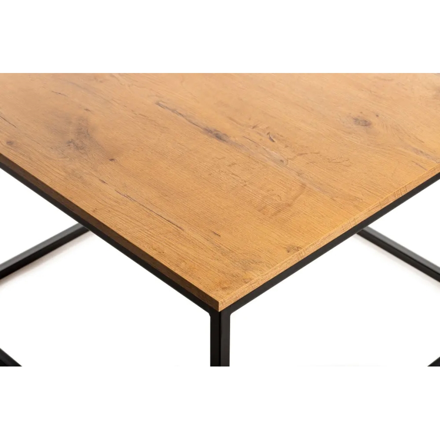 Salontafel QUAD 50x80 cm zwart/bruin