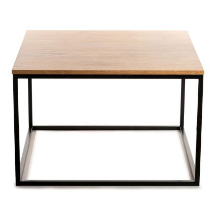 Salontafel QUAD 50x80 cm zwart/bruin