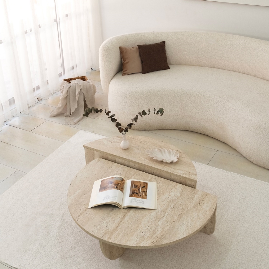 Salontafel REST, marmerlook beige