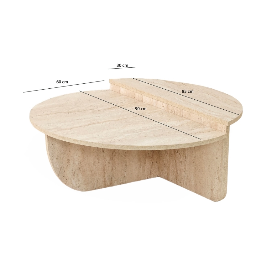 Salontafel REST, marmerlook beige