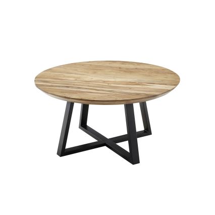 Salontafel RIVA Ø 90 cm, acaciahout/zwart