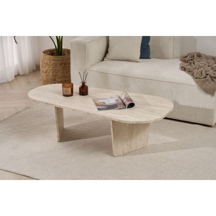 Salontafel ROND 130 x 65 cm, beige