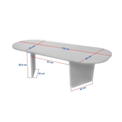 Salontafel ROND 130 x 65 cm, beige