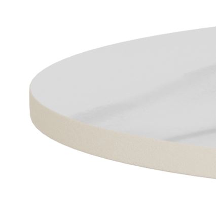 Salontafel SANTORINI, Ø 45 cm, wit/zwart/keramiek