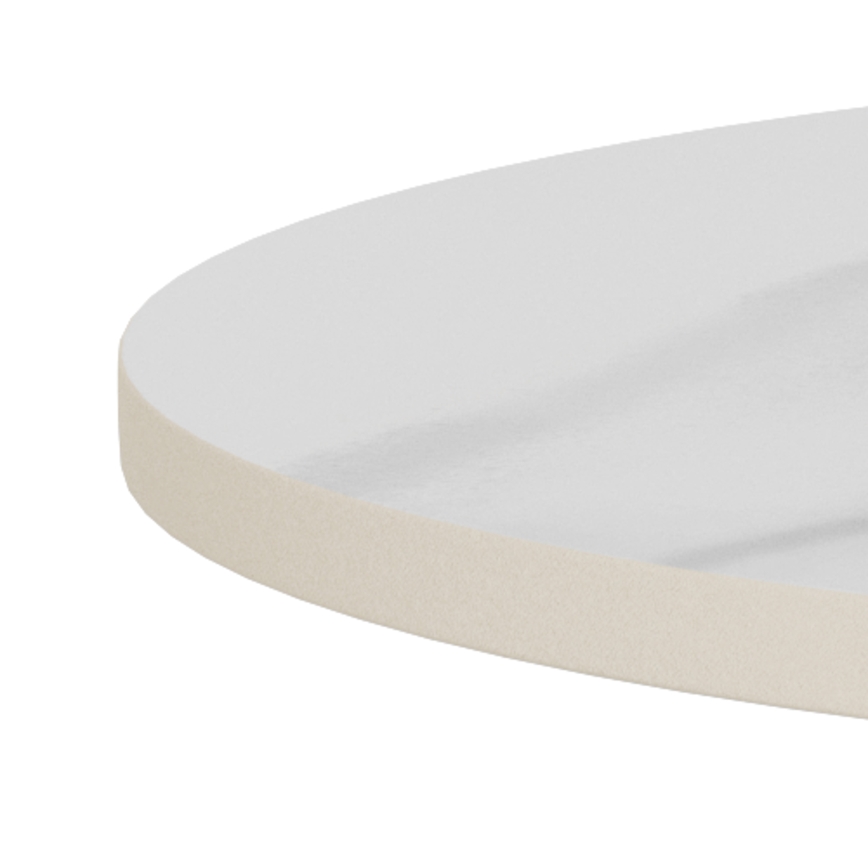 Salontafel SANTORINI, Ø 45 cm, wit/zwart/keramiek