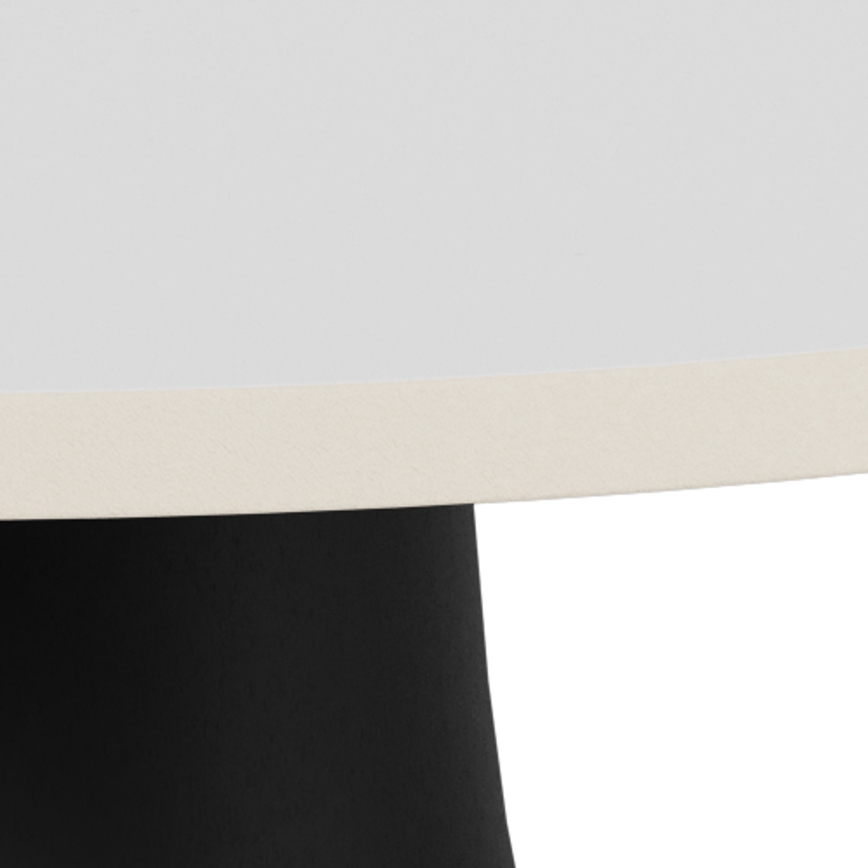 Salontafel SANTORINI, Ø 45 cm, wit/zwart/keramiek