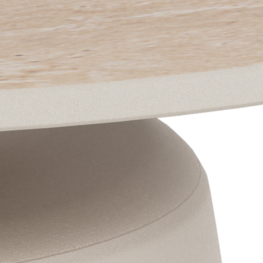 Salontafel SANTORINI Ø 70 cm beige/grijs/keramiek