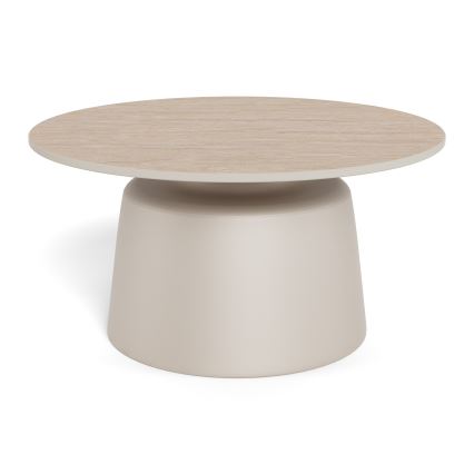 Salontafel SANTORINI Ø 70 cm beige/grijs/keramiek