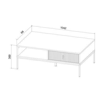 Salontafel SUE groen/zwart