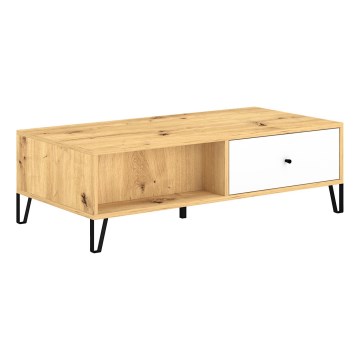 Salontafel SULA artisan eiken/wit