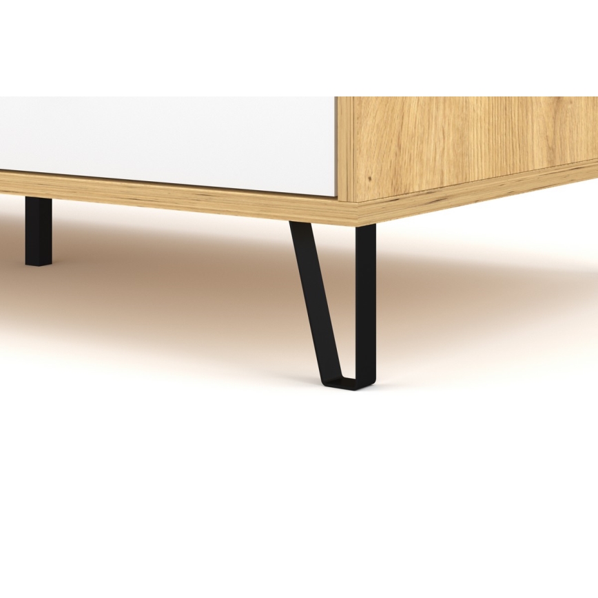 Salontafel SULA artisan eiken/wit