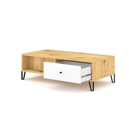 Salontafel SULA artisan eiken/wit