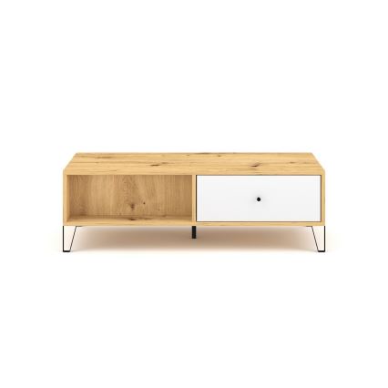 Salontafel SULA artisan eiken/wit