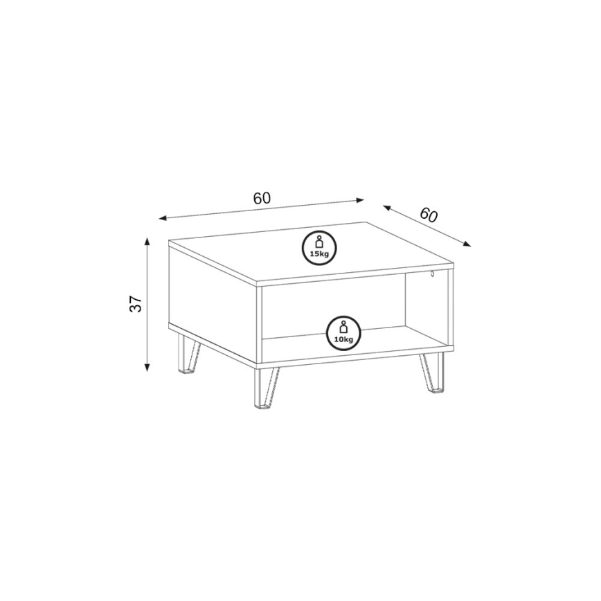 Salontafel SULA in artisan eiken